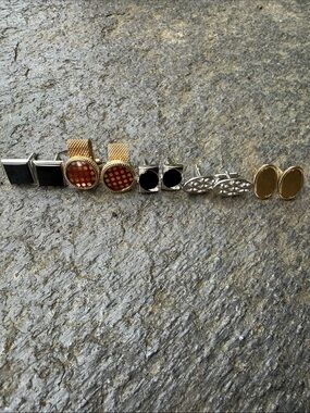 5 Men's Cufflink Set - Classic Mixed Styles